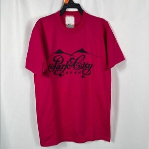 VTG Disney Company Girl’s Graphic‎ Tee Vibrant Pink Size Large 14/16 Cotton USA